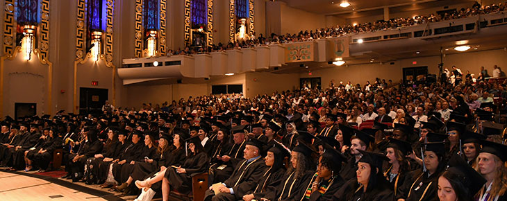 Graduation inside the Bushnell Theater